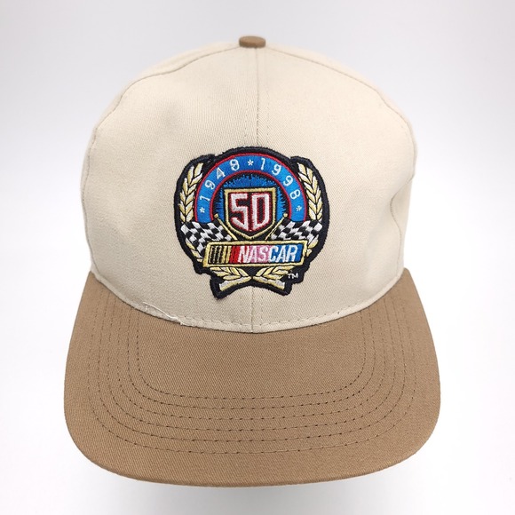 Vintage NASCAR 50th Anniversary Checkered Flag 1998 Snapback Hat NWT Raybestos - Picture 1 of 7